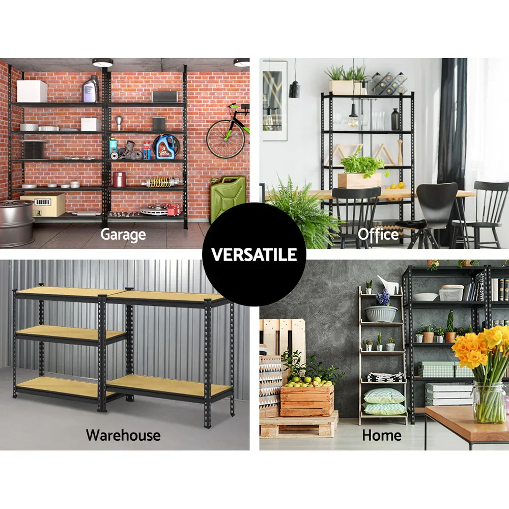 1.5M Garage Shelving Warehouse Rack Pallet Racking Storage Shelve Black - Image 6
