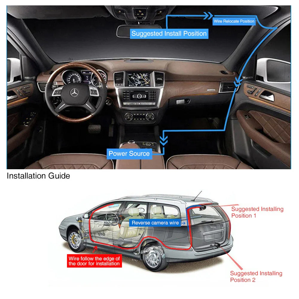 1080P Car Dash Camera Dual Front and Rear Video DVR Recorder Night Vision Kit - Image 9