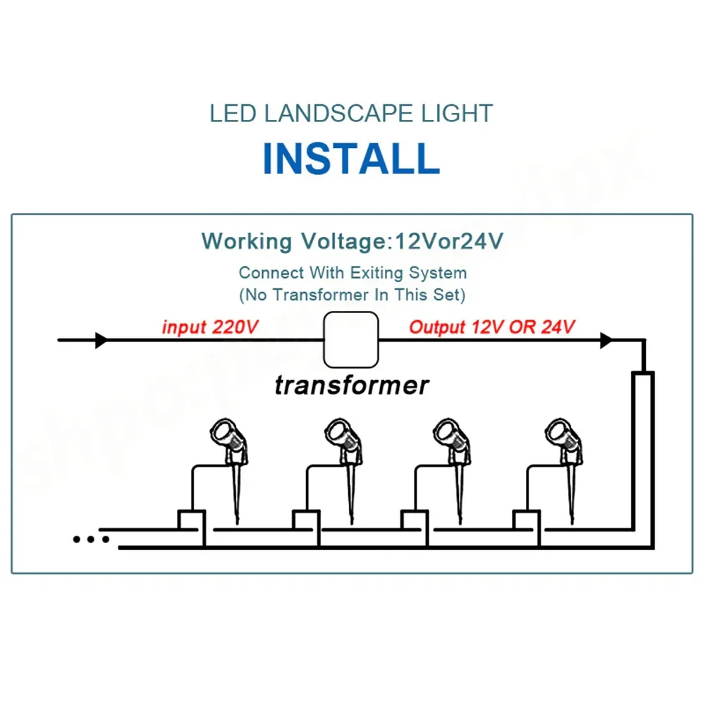 10X LED Spotlights Landscape Warm light Lamp Waterproof Outdoor Garden Yard 12V - Image 4