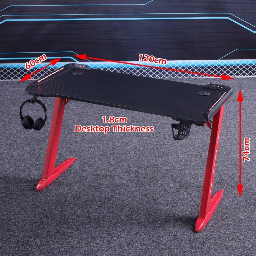 140cm RGB Gaming Desk Desktop PC Computer Desks Desktop Racing Table Office Laptop Home AU - Image 6