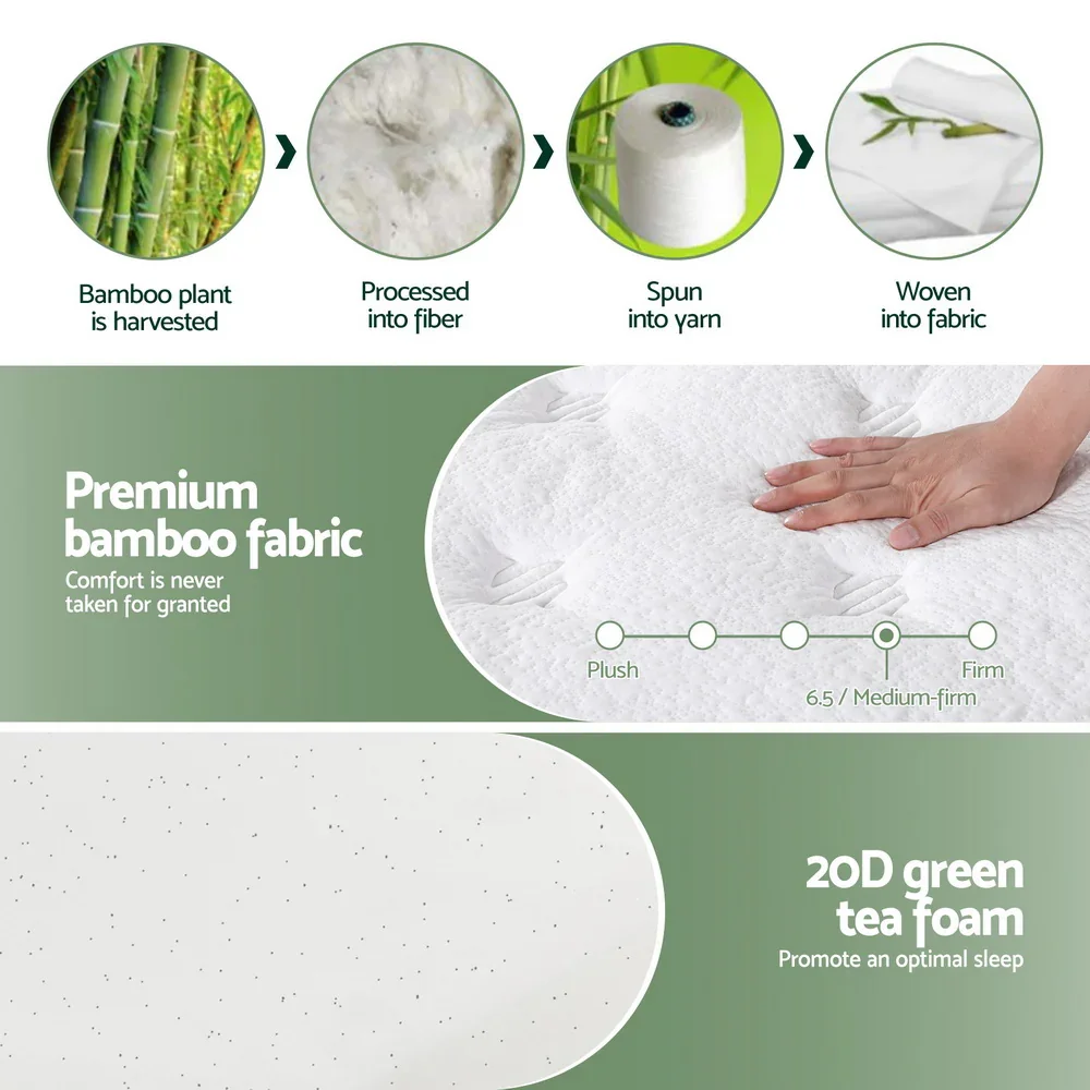 20cm  Mattress King Single Green Tea Mattresses - Image 5