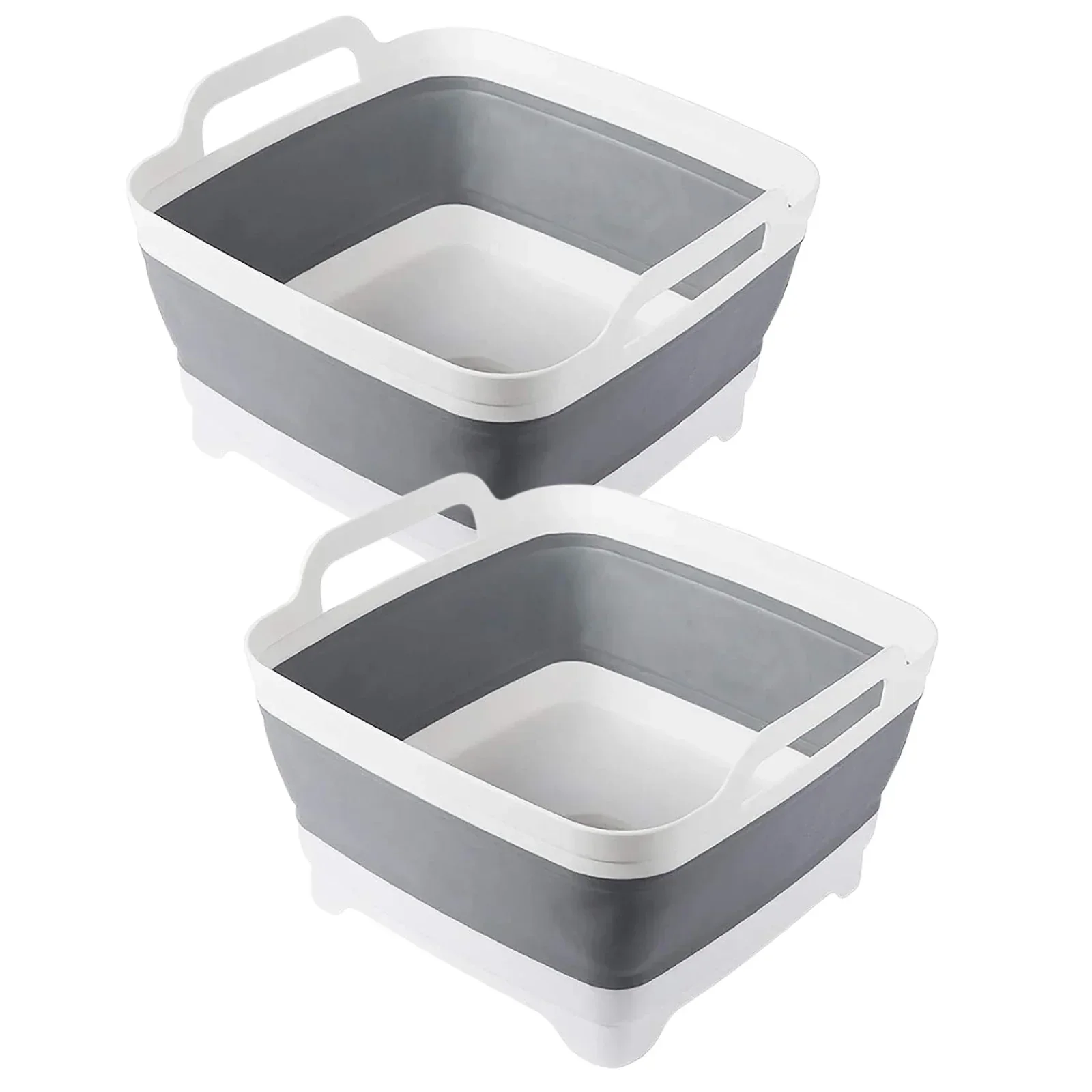 2x Collapsible Strainer Foldable Fruit Veggies Wash Colander Storage Basket - Image 2