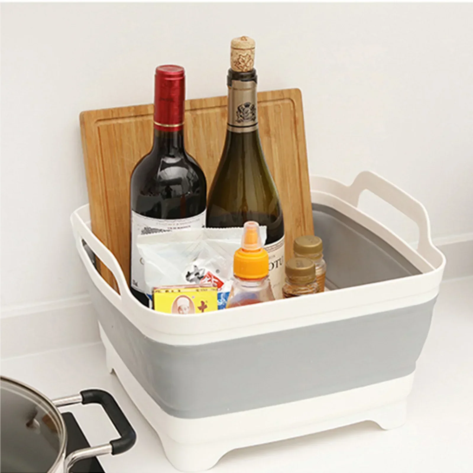 2x Collapsible Strainer Foldable Fruit Veggies Wash Colander Storage Basket - Image 6