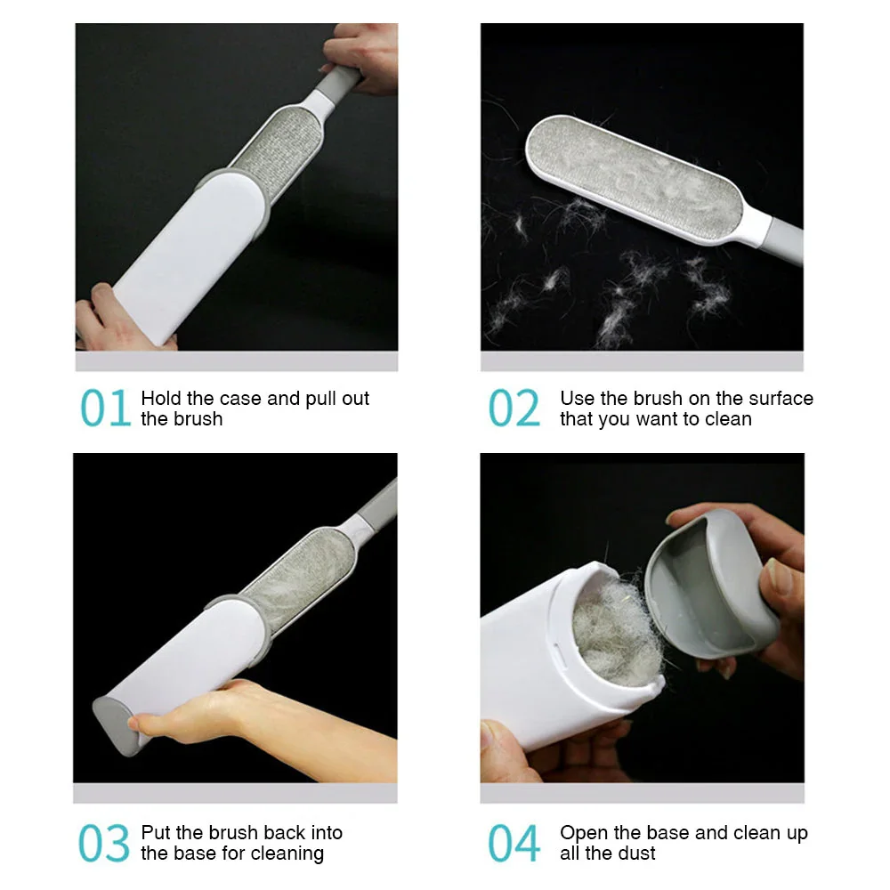 3 in 1 Furs Brusher Pet Hair Lint Remover Brush Self-cleaning Base - Image 7