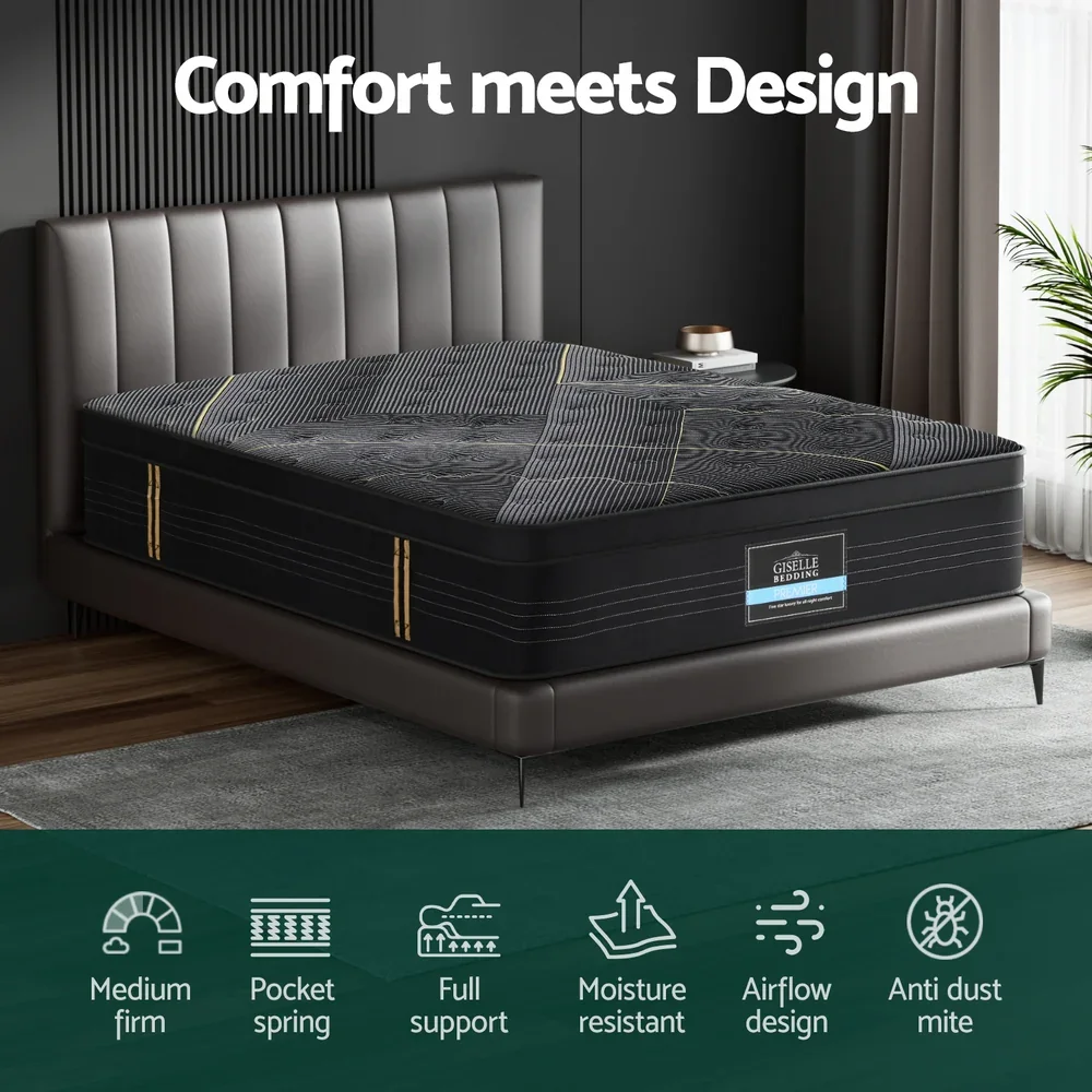 35cm  Mattress Queen Bed Bamboo Pocket Firm Foam - Image 4