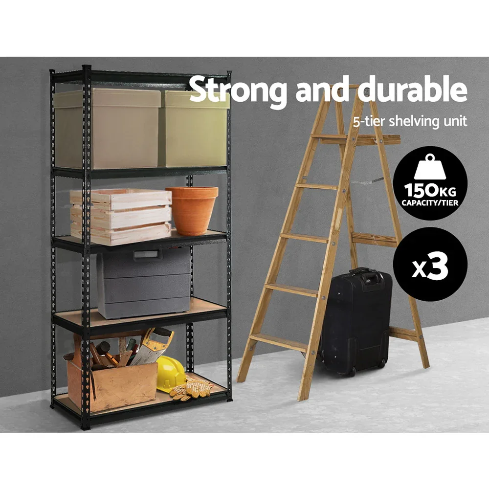 3x1.5M Warehouse Shelving Racking Storage Garage Steel Metal Shelves Rack - Image 4