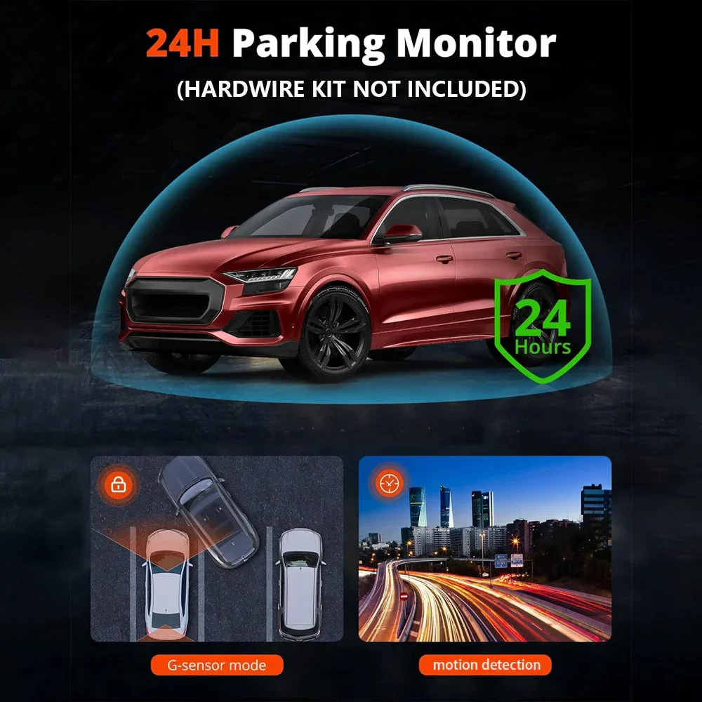 4K+2.5K Dual Dash Cam with WiFi GPS ADAS, Front and Rear Car Camera Recorder with 32GB Card - Image 8