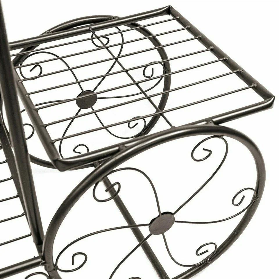 6 Tiers Garden Cart Stand & Flower Pot Plant Holder Display Rack Parisian Style - Image 5