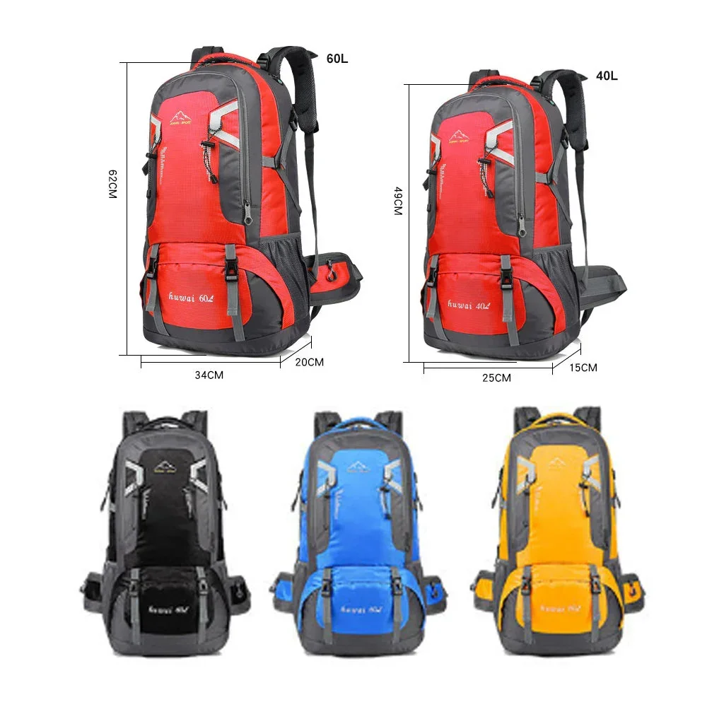 60L Waterproof Outdoor Hiking Backpack Camping Outdoor Trekking BagBlue - Image 2