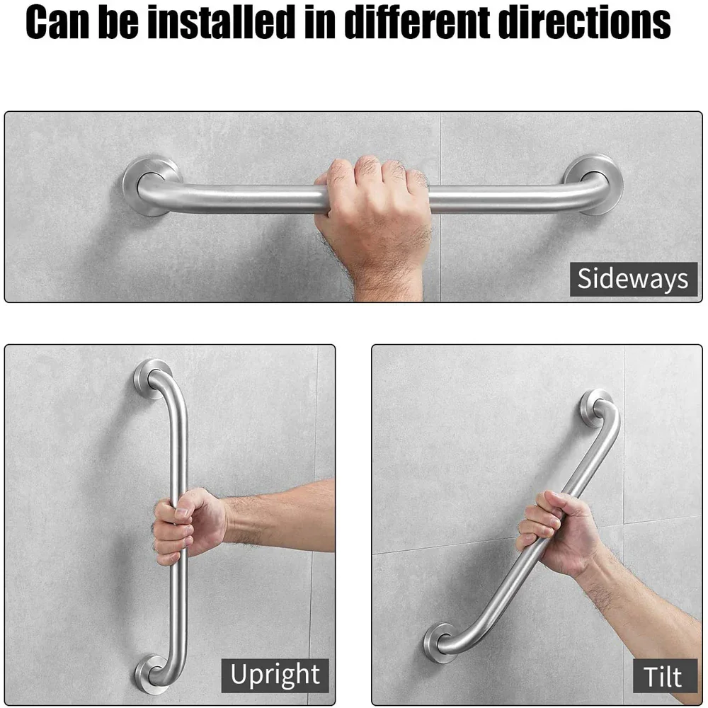 80cm Stainless Steel Handle for Shower Toilet Grab Bar Handle Bathroom Stairway Handrail Elderly Senior Assist - Image 6