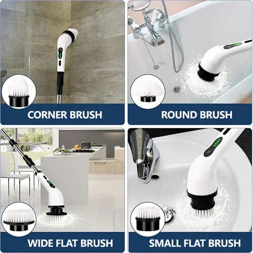 9in1 Electric Spin Scrubber Turbo Scrub Cleaning Brush Cordless Chargeable Tool - Image 6