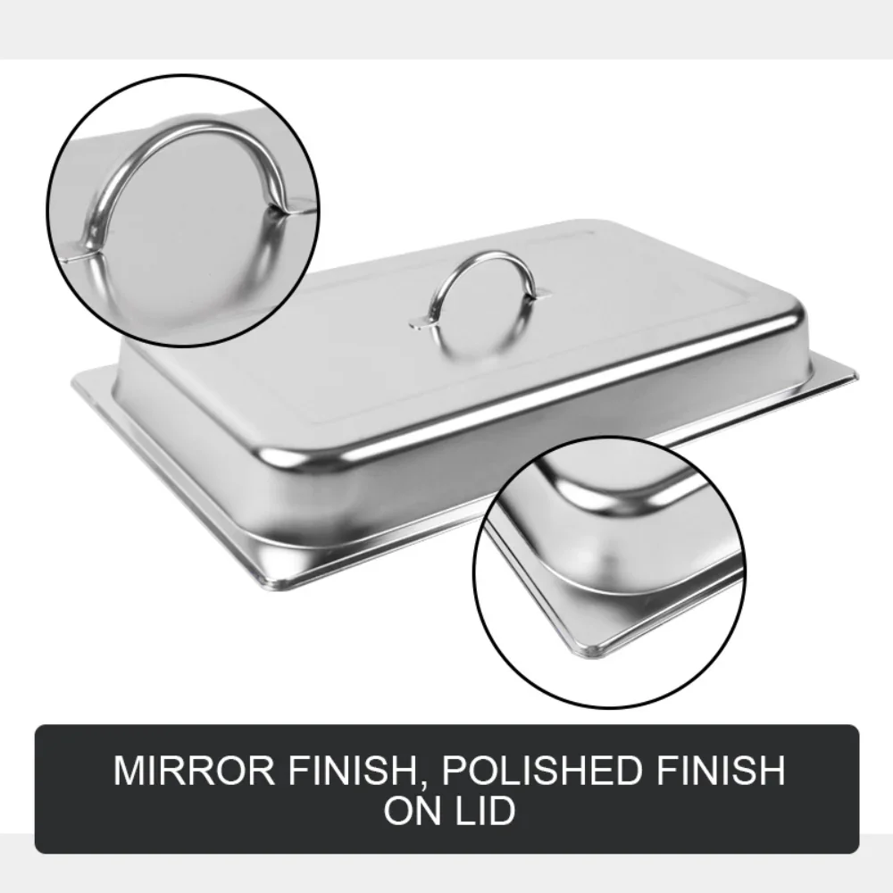 9L Chafing Dish Set Buffet Pan Bain Marie Bow Stainless Steel Food Warmer - Image 3