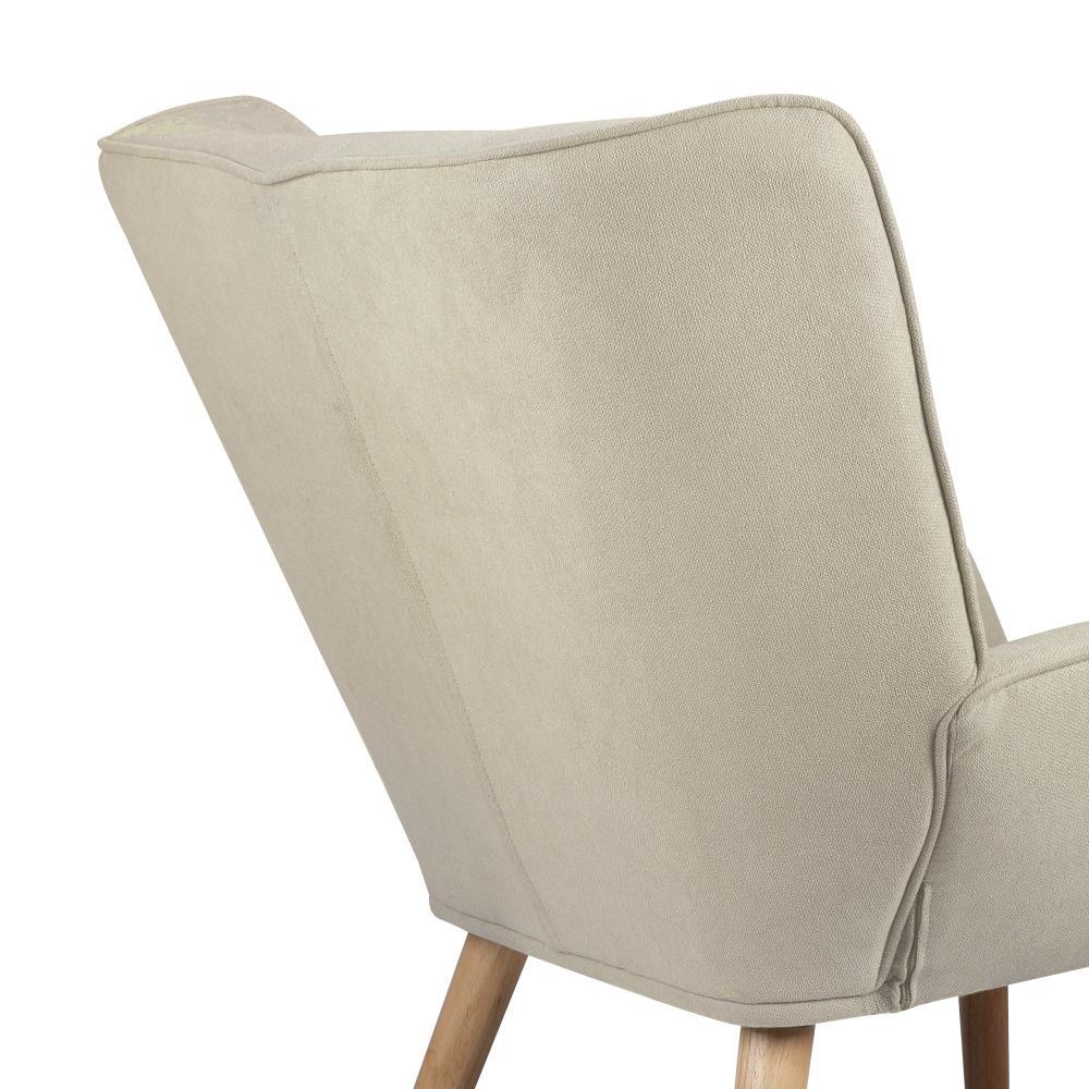 Armchair Fabric Upholstered Tub Chair Beige - Image 8
