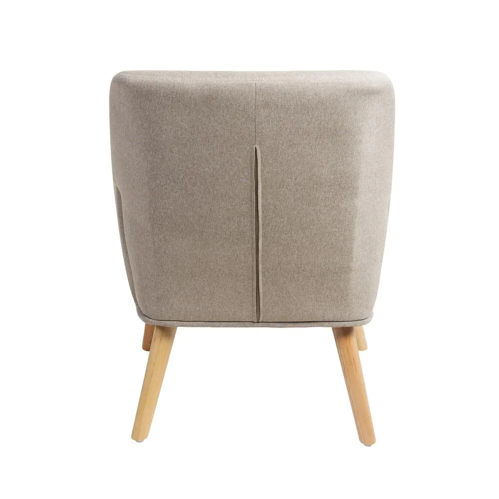 Armchair Linen Fabric Beige - Image 5