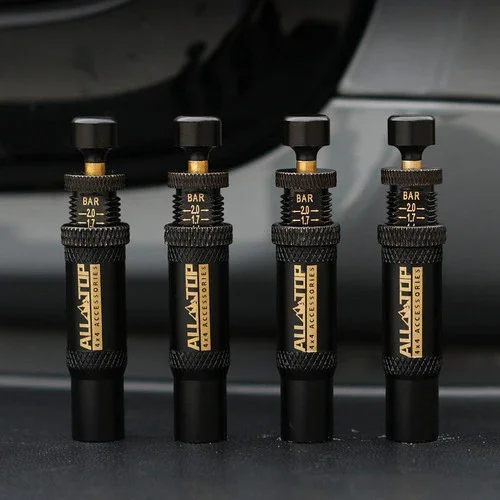 Adjustable Auto-Stop Tire Deflator Valve Kit 10-30 PSI 4PCS Screw-on for Offroad - Image 2