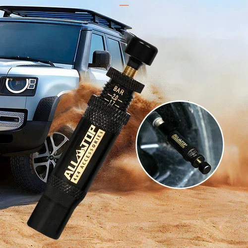 Adjustable Auto-Stop Tire Deflator Valve Kit 10-30 PSI 4PCS Screw-on for Offroad - Image 4