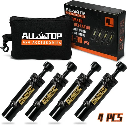 Adjustable Auto-Stop Tire Deflator Valve Kit 10-30 PSI 4PCS Screw-on for Offroad - Image 8
