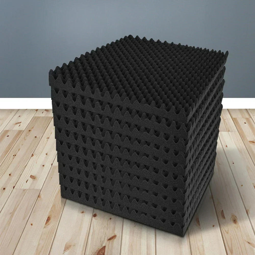 Acoustic Foam 20pcs 50x50x5cm Sound Absorption Proofing Panels Eggshell - Image 8