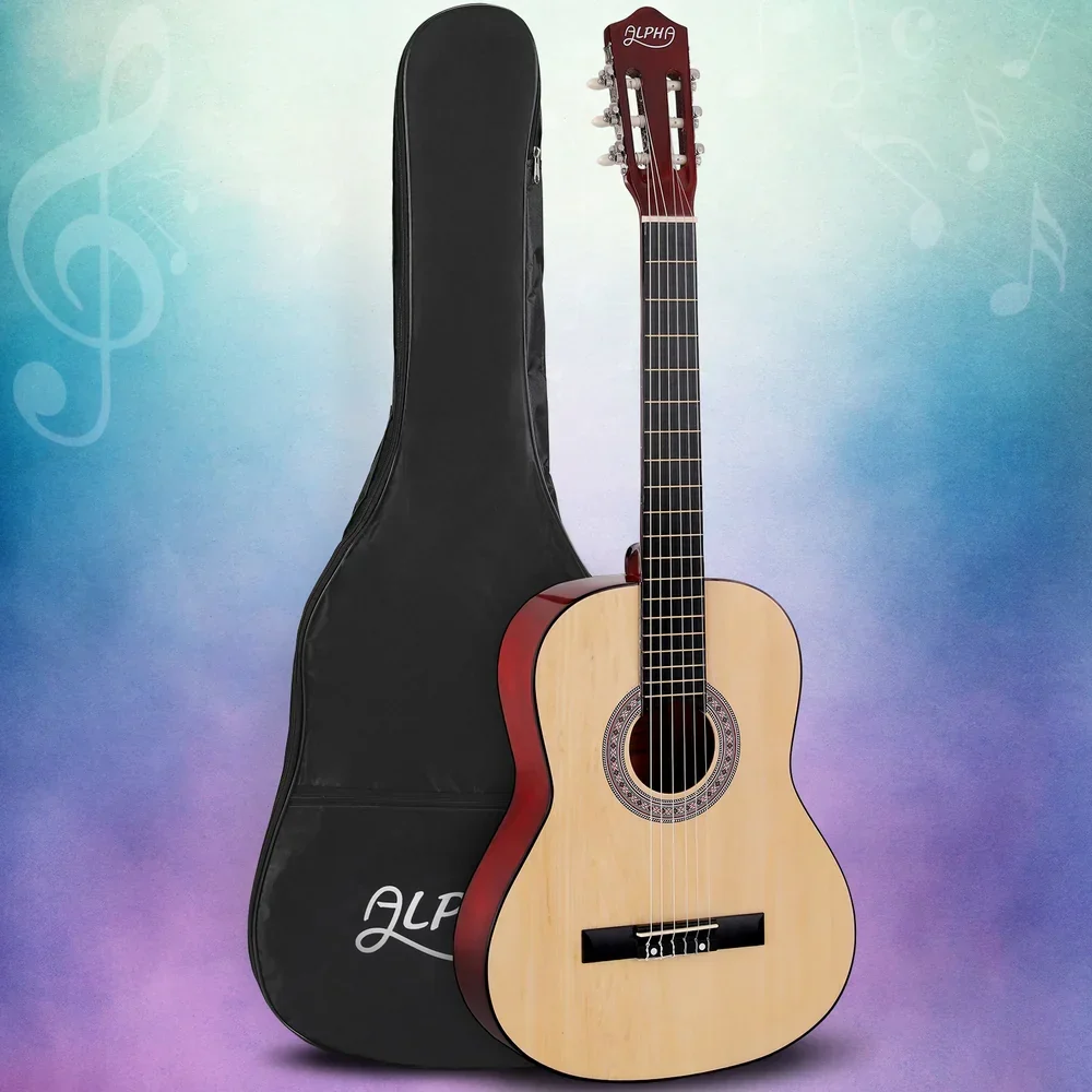 39 Inch Classical Guitar Wooden Body Nylon String Beginner Gift Natural - Image 7
