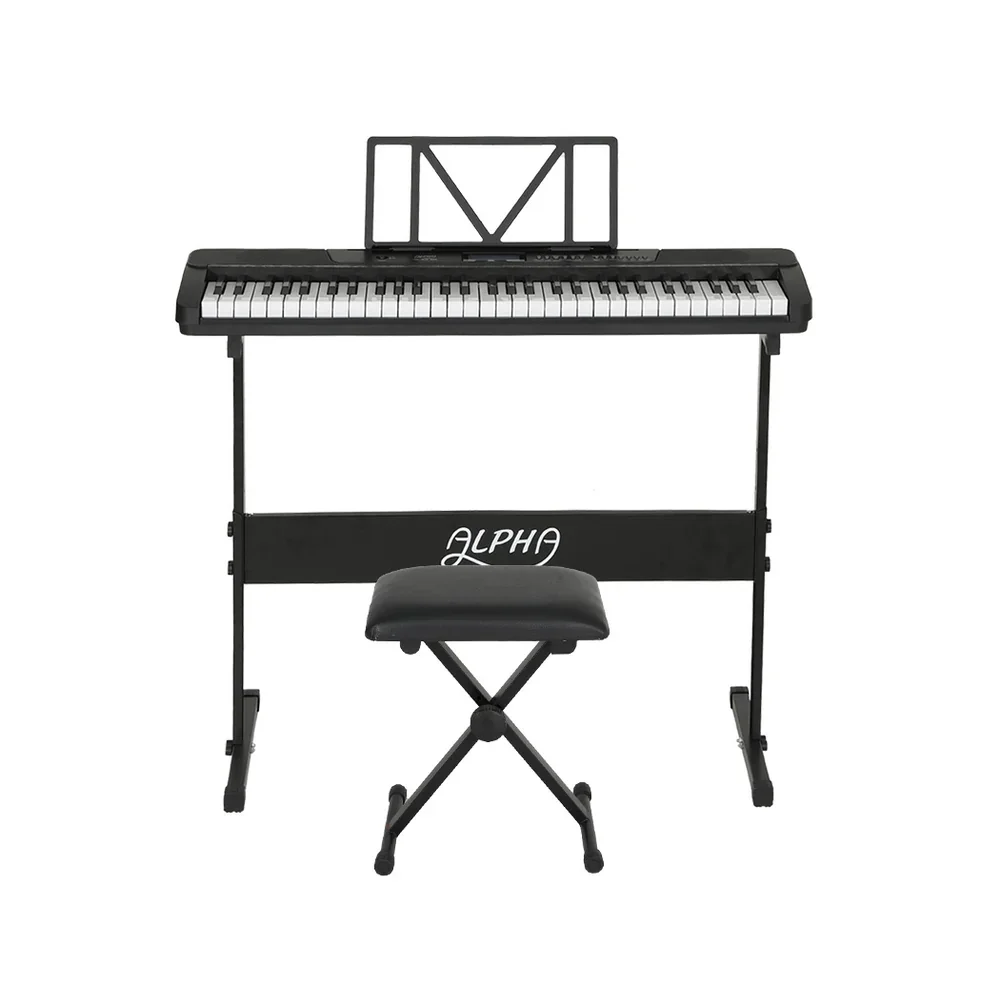 61 Keys Electronic Piano Keyboard Digital Electric w/ Stand Stool Touch - Image 3