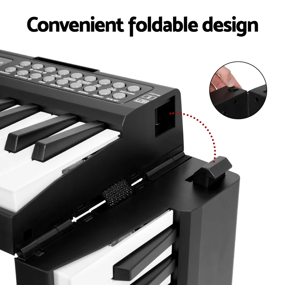 61 Keys Foldable Electronic Piano Keyboard Digital Electric w/ Carry Bag - Image 6