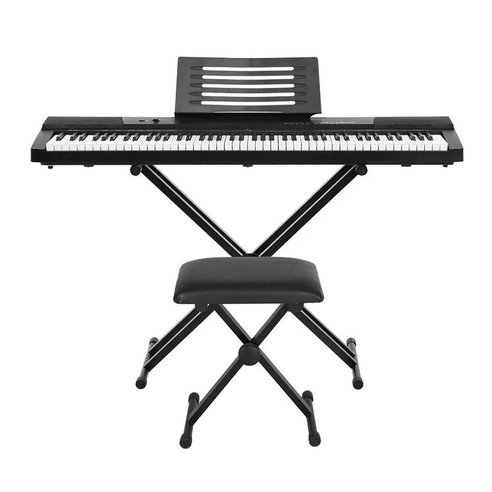 88 Keys Electronic Piano Keyboard Digital Electric w/ Stand Stool Pedal - Image 3
