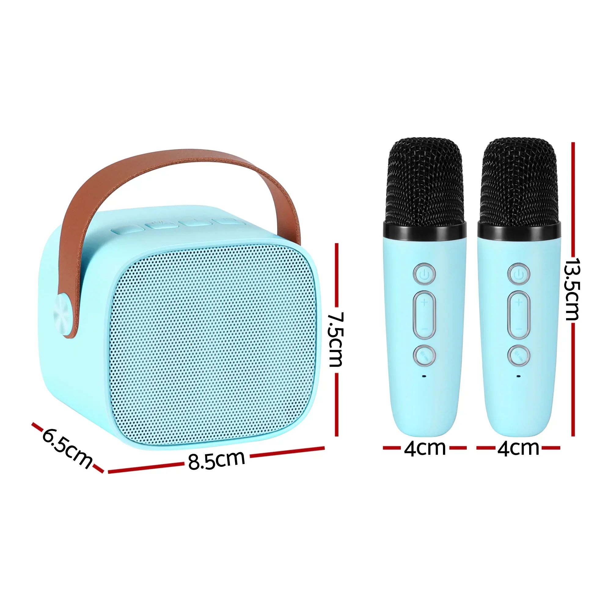 Mini Portable Karaoke Machine for Adults Kids with 2 Wireless Microphones - Image 8