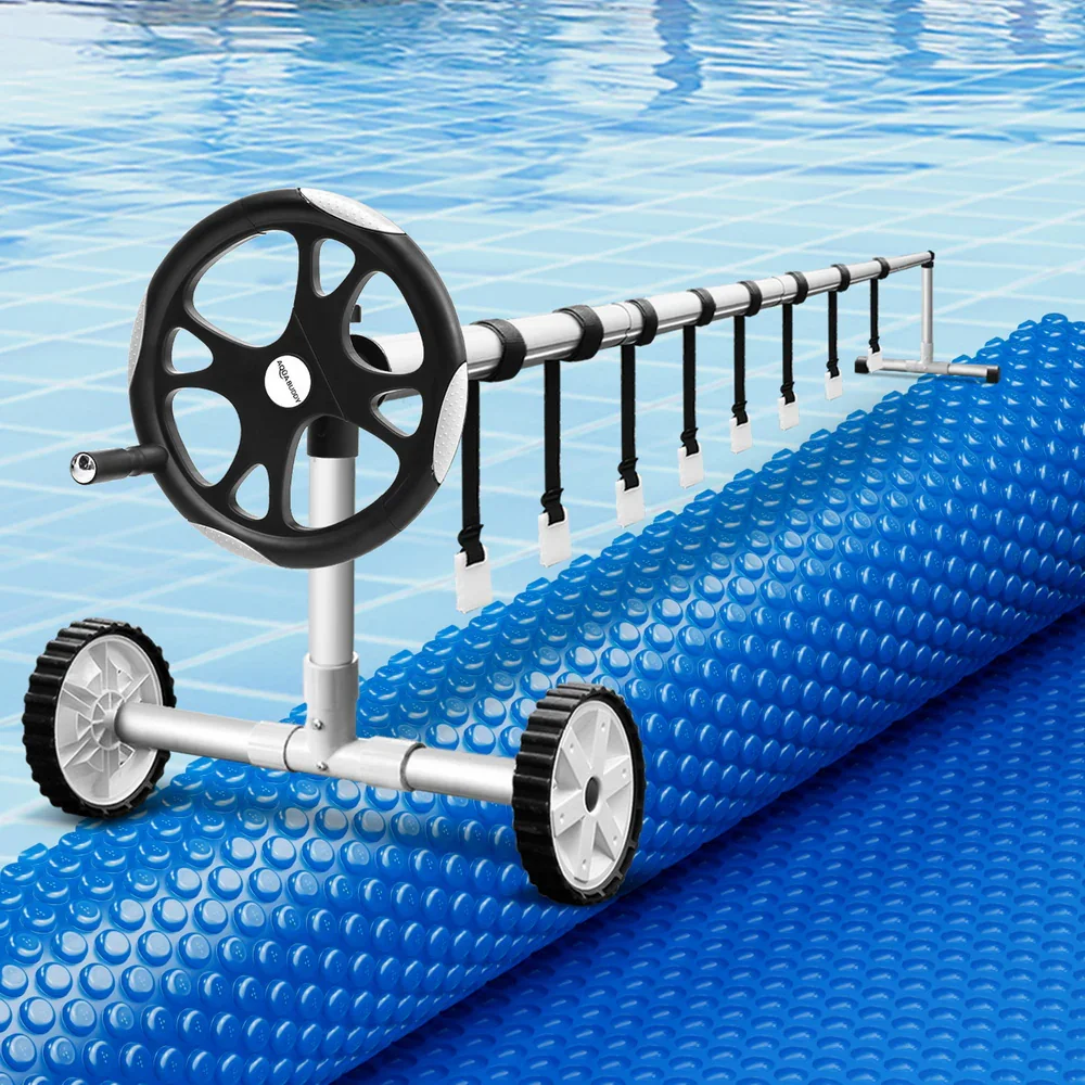 Pool Cover 600 Micron Heat Solar Blanket 9.5x5m w/ 5.55m Roller