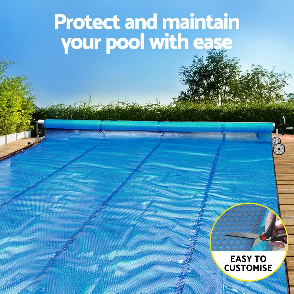 Pool Cover 600 Micron Heat Solar Blanket 9.5x5m w/ 5.55m Roller - Image 2