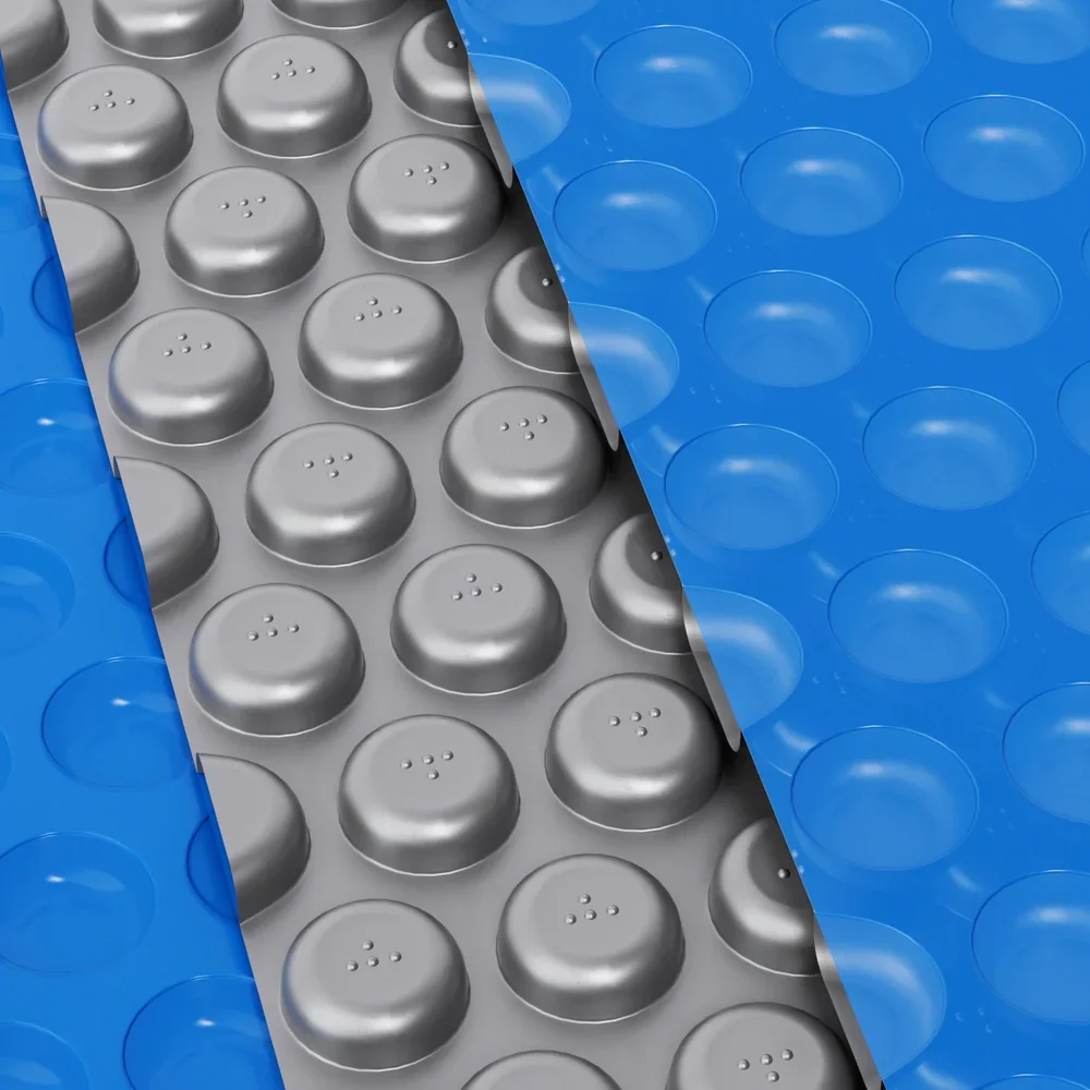 Pool Cover 600 Micron 11x6.2m Swimming Pool Solar Blanket Blue Silver - Image 3