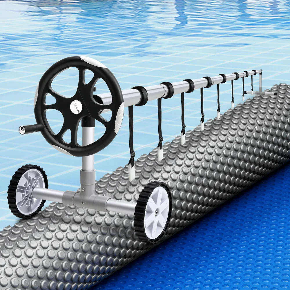 Pool Cover 600 Micron 11x6.2m w/ Roller 6.55m Swimming Pools Solar Blanket - Image 7