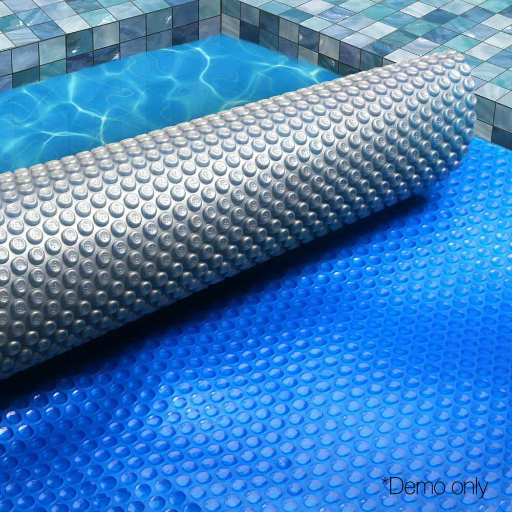 Pool Cover 500 Micron 7x4m Swimming Pool Solar Blanket Blue Silver - Image 7