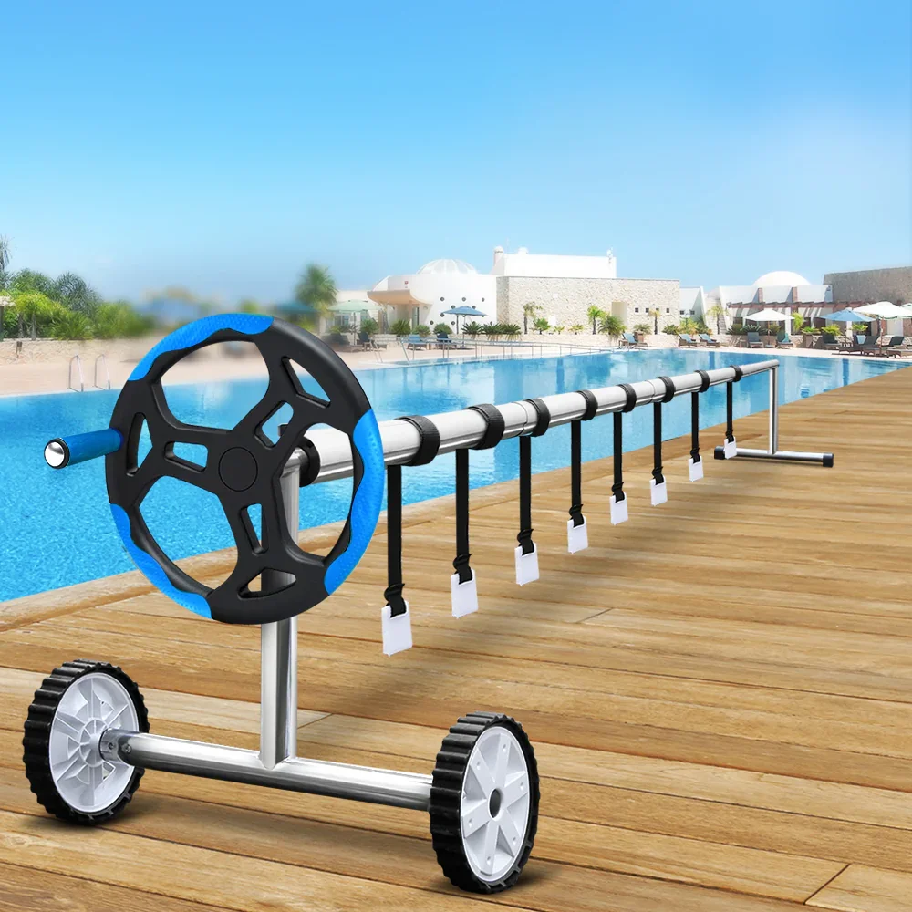 Pool Cover Roller 5.5m Adjustable Swimming Pool Solar Blanket Reel Blue - Image 8