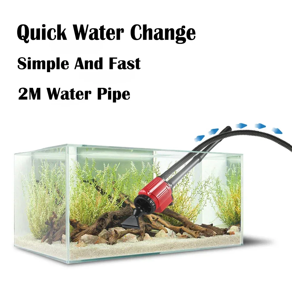 Aquarium Electric Siphon Pump Vacuum Cleaner Fish Tank Clean Water Change Gravel - Image 3