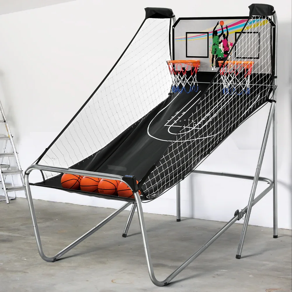 Basketball Arcade Game Electronic Scorer 8 Games Double Shoot Grey - Image 2