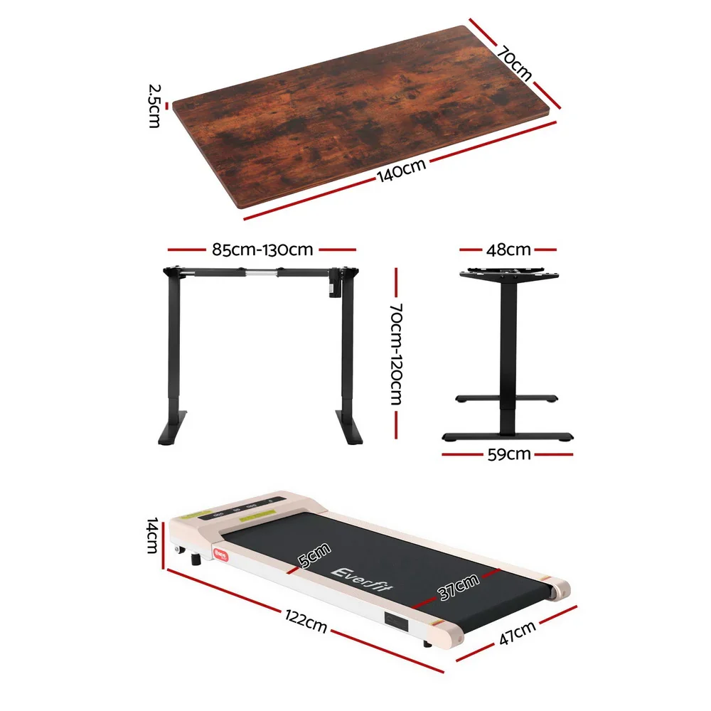 360mm Treadmill Electric Walking Pad with 140cm Automatic Standing Desk - Image 2