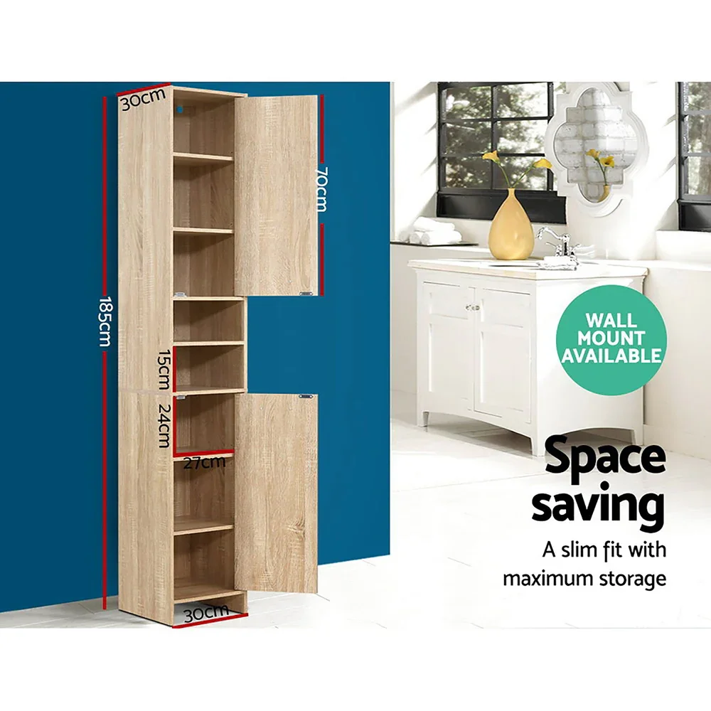 Bathroom Cabinet Storage 185cm Wooden - Image 5