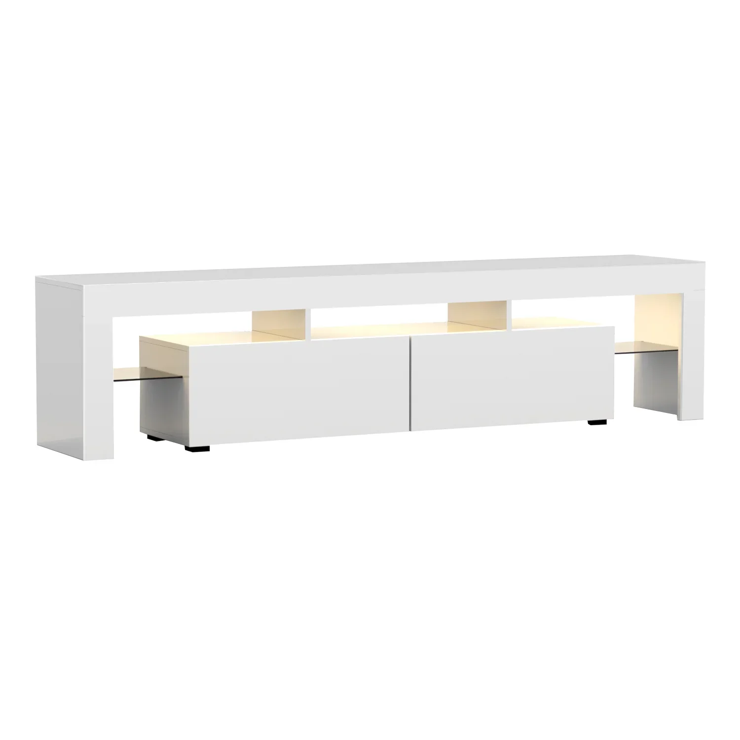 Entertainment Unit TV Cabinet LED 189cm White Elo - Image 6