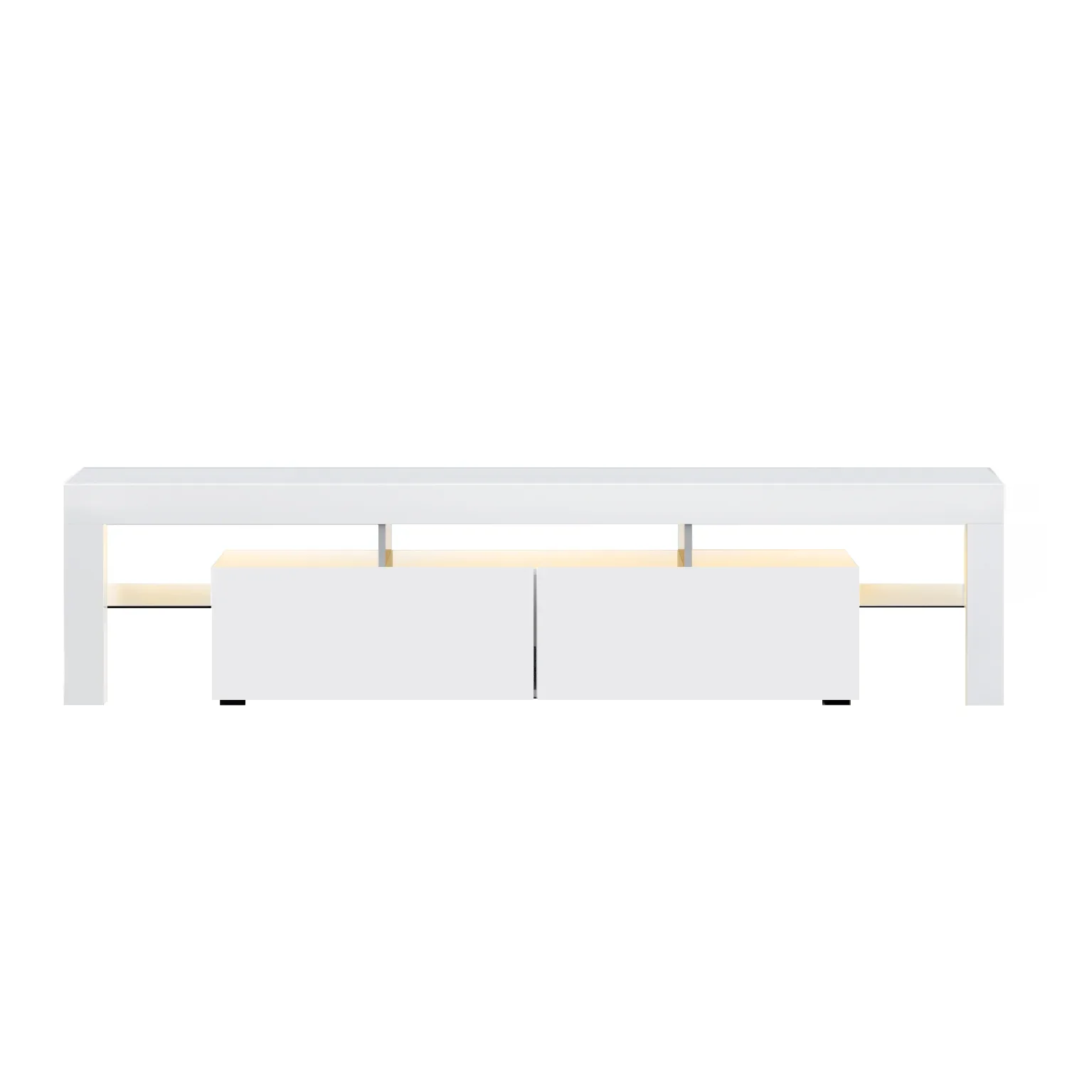 Entertainment Unit TV Cabinet LED 189cm White Elo - Image 7