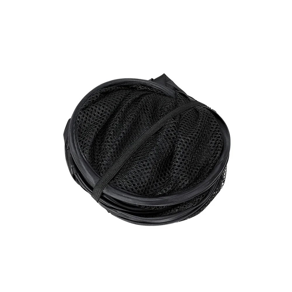 2X Laundry Basket Hamper Foldable Black - Image 3