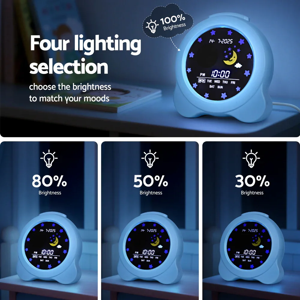 3.8" Digital Day Clock Calendar Alarm LCD Display Blue - Image 6