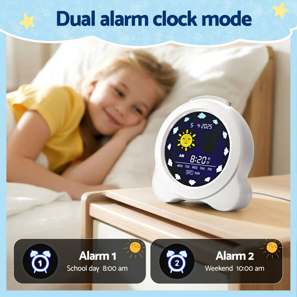 3.8" Digital Day Clock Calendar Alarm LCD Display White - Image 5