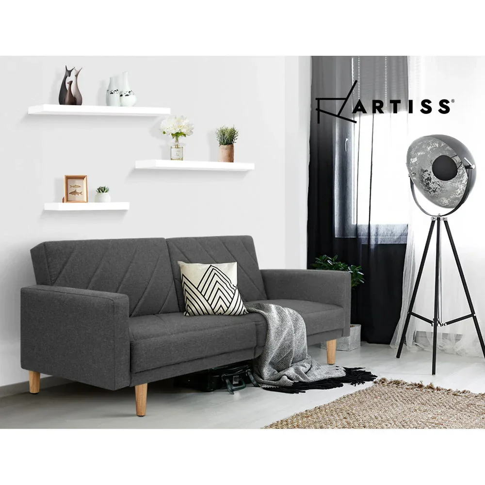 Floating Wall Shelf Set of 3 White - Image 6