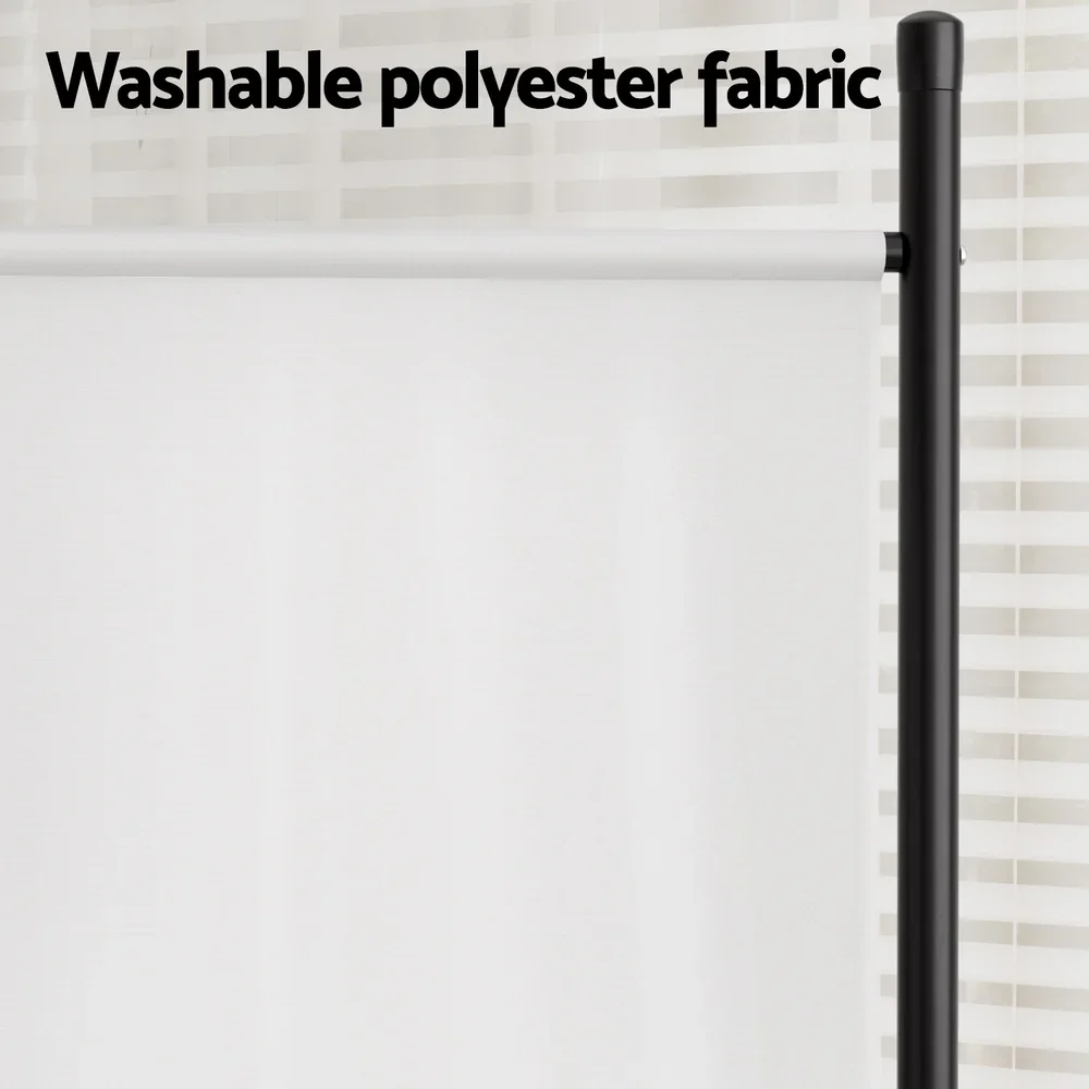 4 Panel Room Divider Screen 345x180cm Fabric White - Image 5