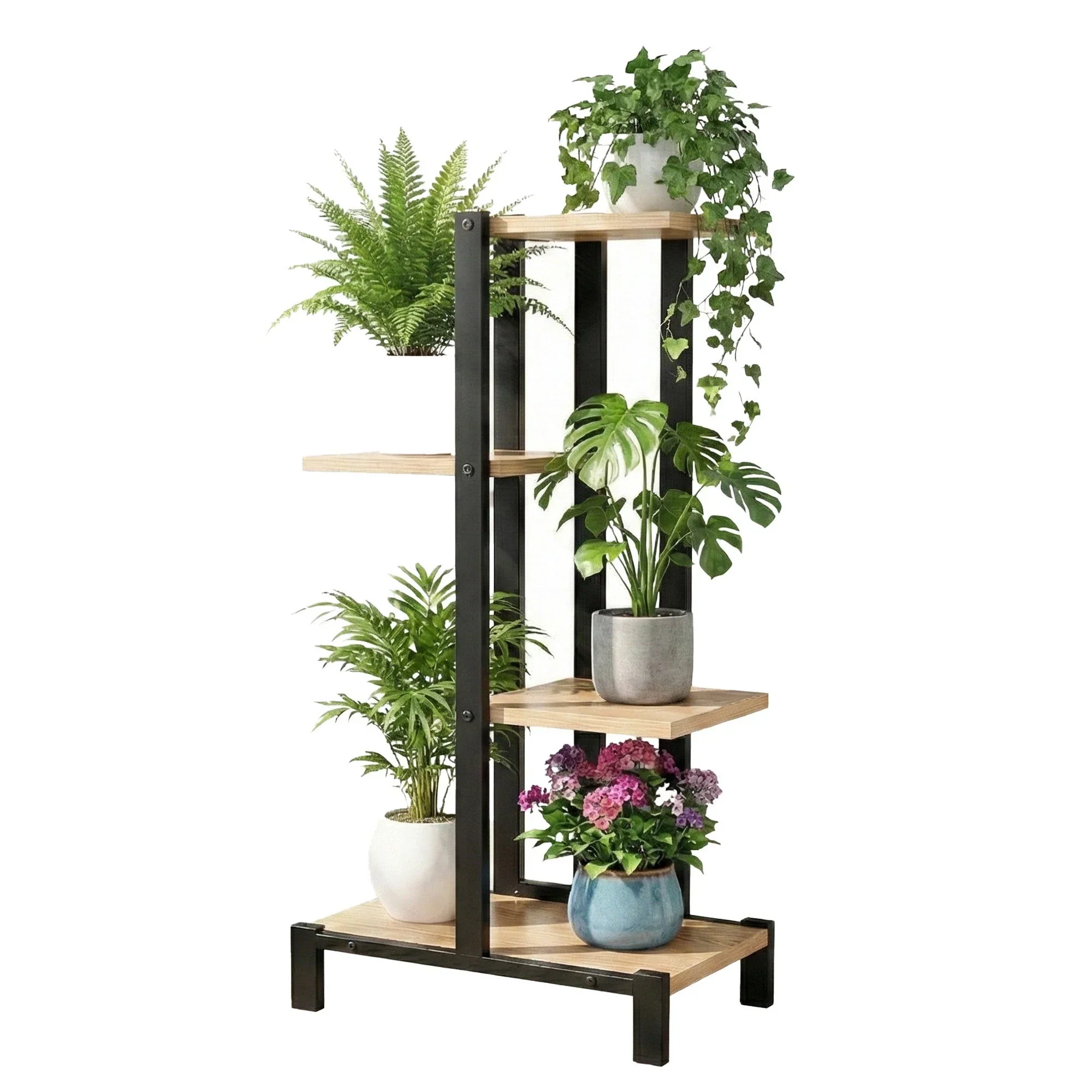 4 Tiers Plant Stand Metal Flower Pots Shelf Indoor Outdoor Garden Home - Image 7