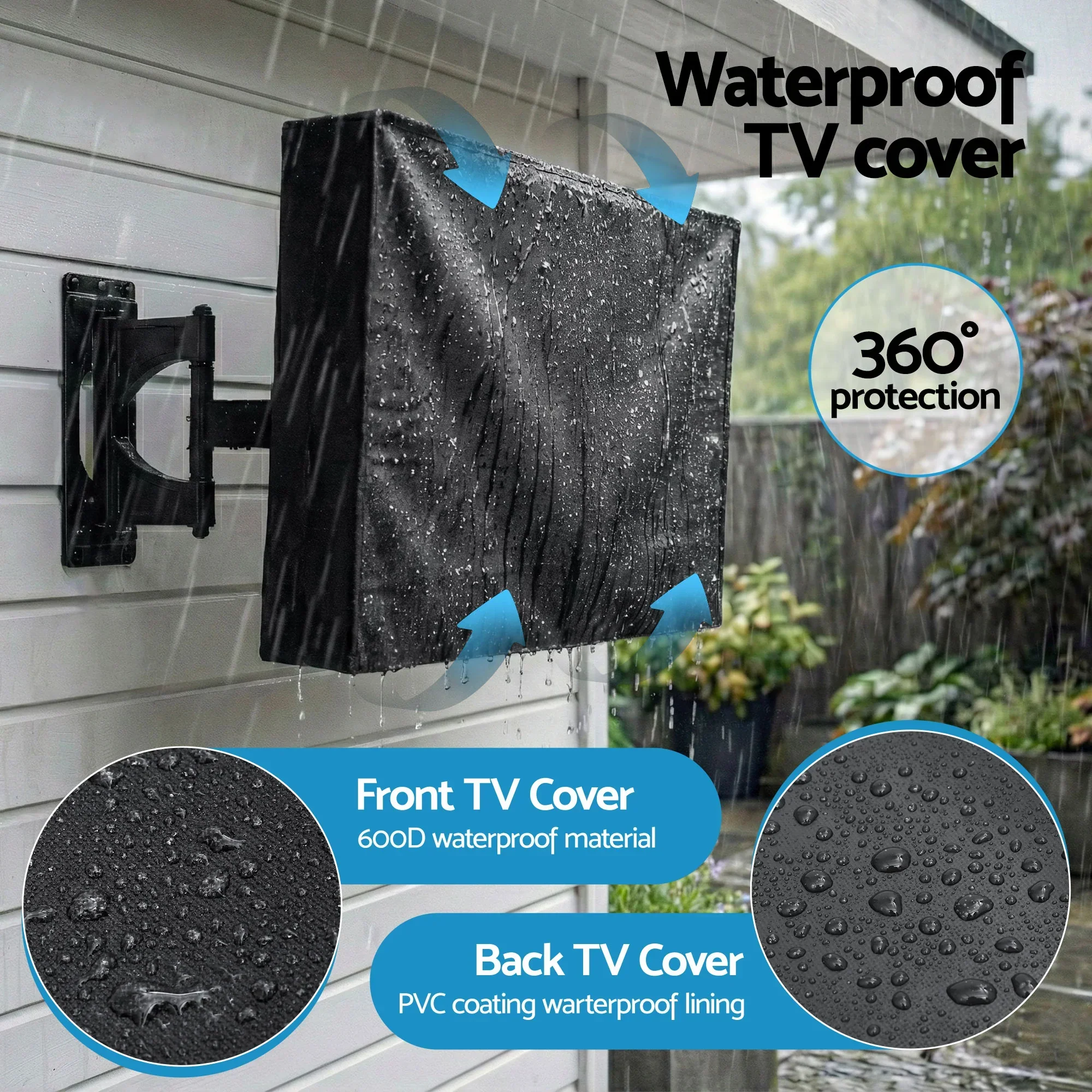 40-43 Inch TV Cover Waterproof Outdoor Patio Flat Television Protector - Image 4