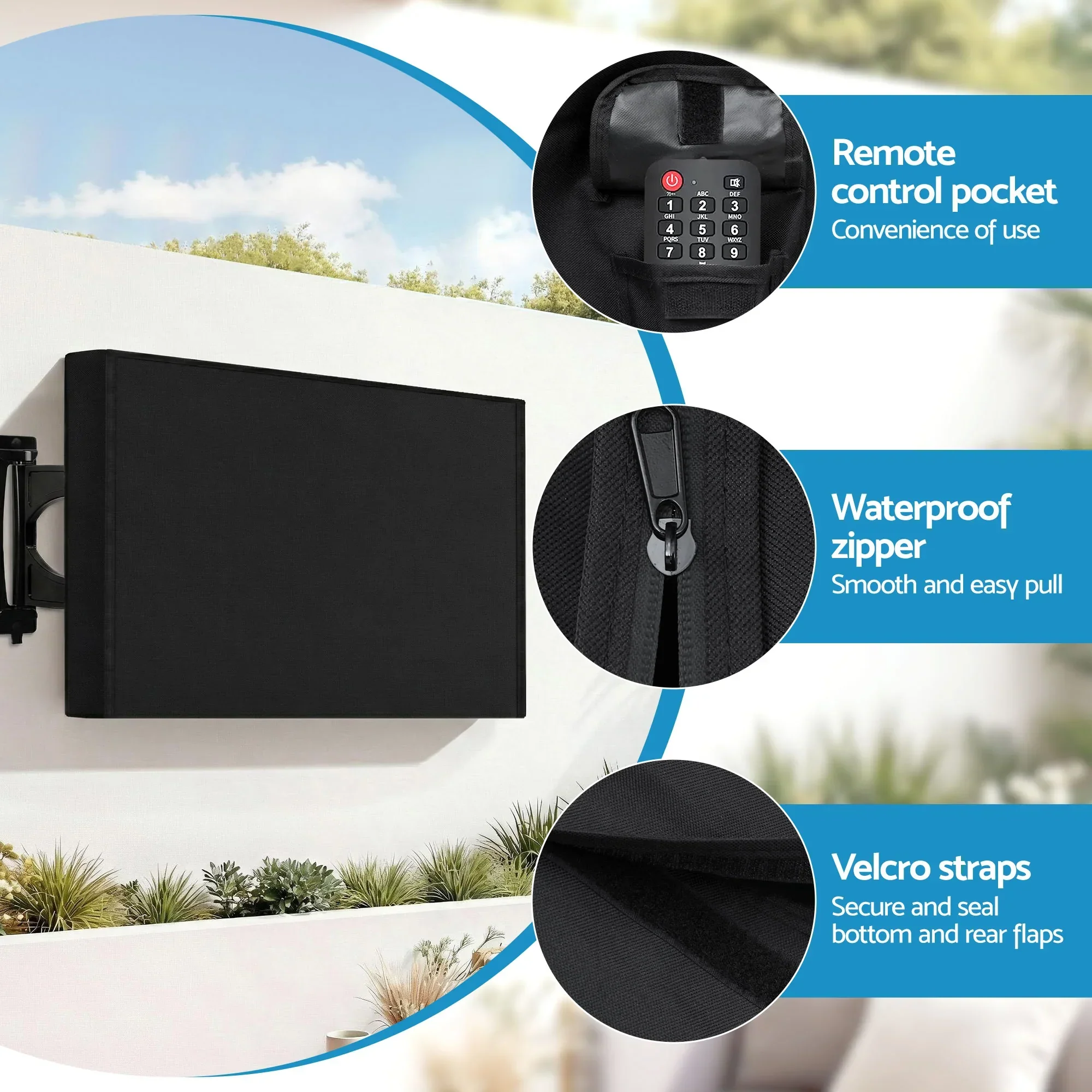 40-43 Inch TV Cover Waterproof Outdoor Patio Flat Television Protector - Image 6