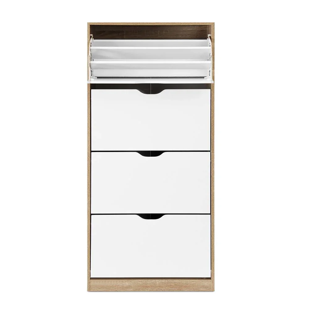 Shoe Rack Cabinet 60 Pairs 4-tier White Elen - Image 5