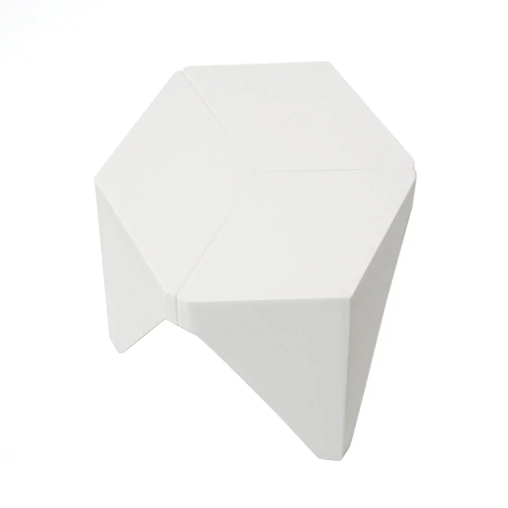4PC Puzzle Stool Bar Stools Stackable White - Image 3
