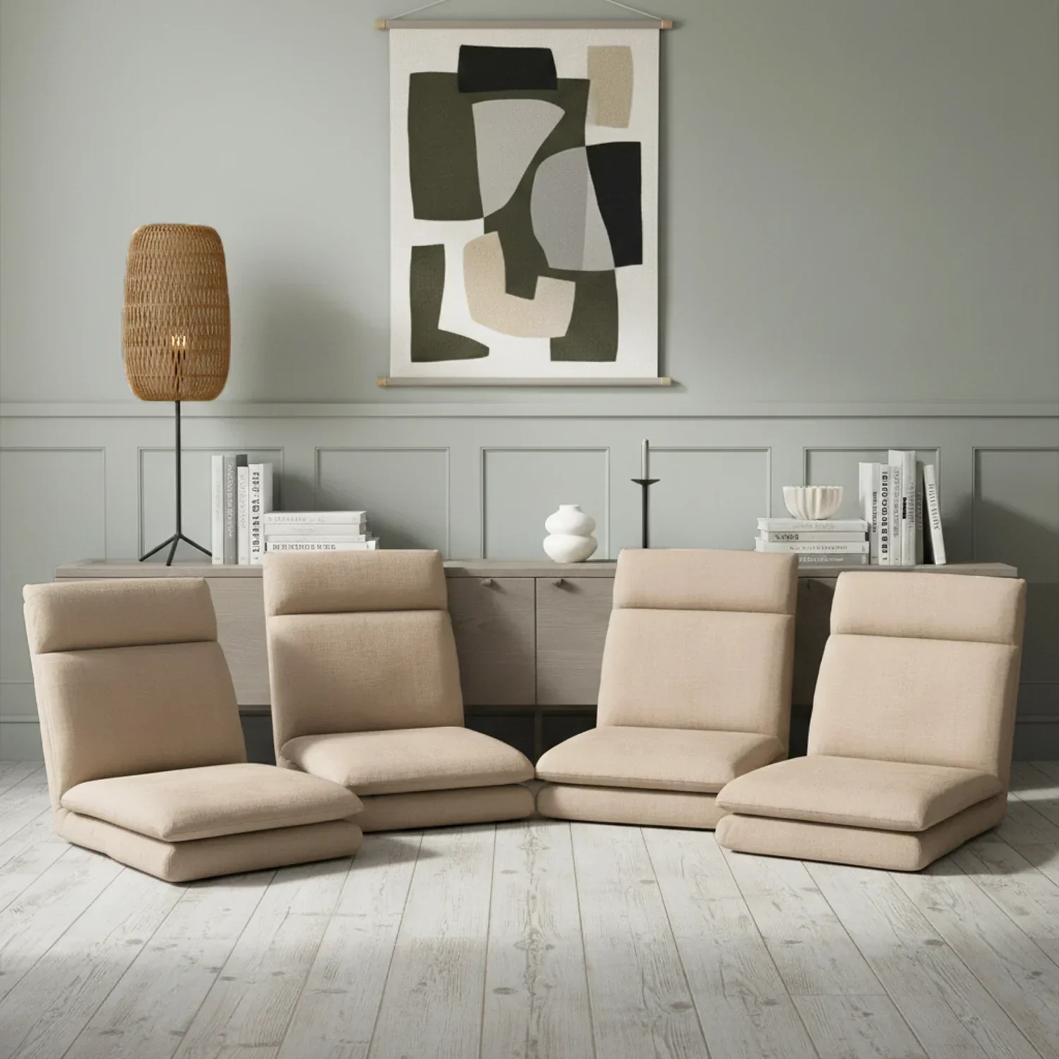 4XFloor Chair Sofa Linen Beige - Image 7